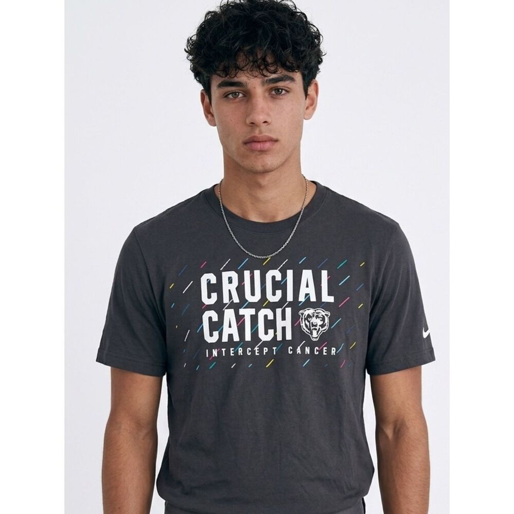 NIKE X NFL | Chicago Bears Crucial Catch Intercept Cancer Tee Unisex Size XL